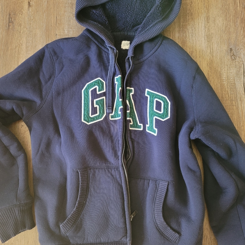 Gap logo sphera lined full zip hoodie